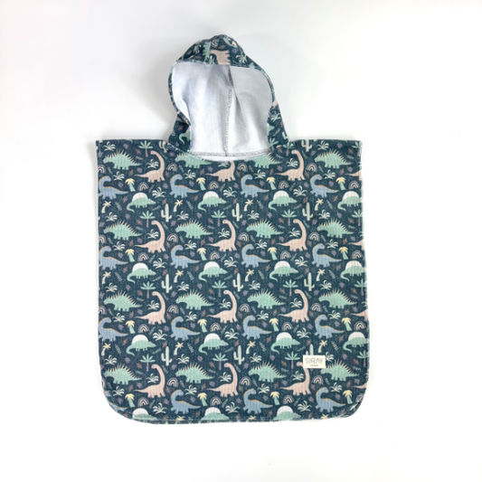 Toalla Poncho Dino Azul